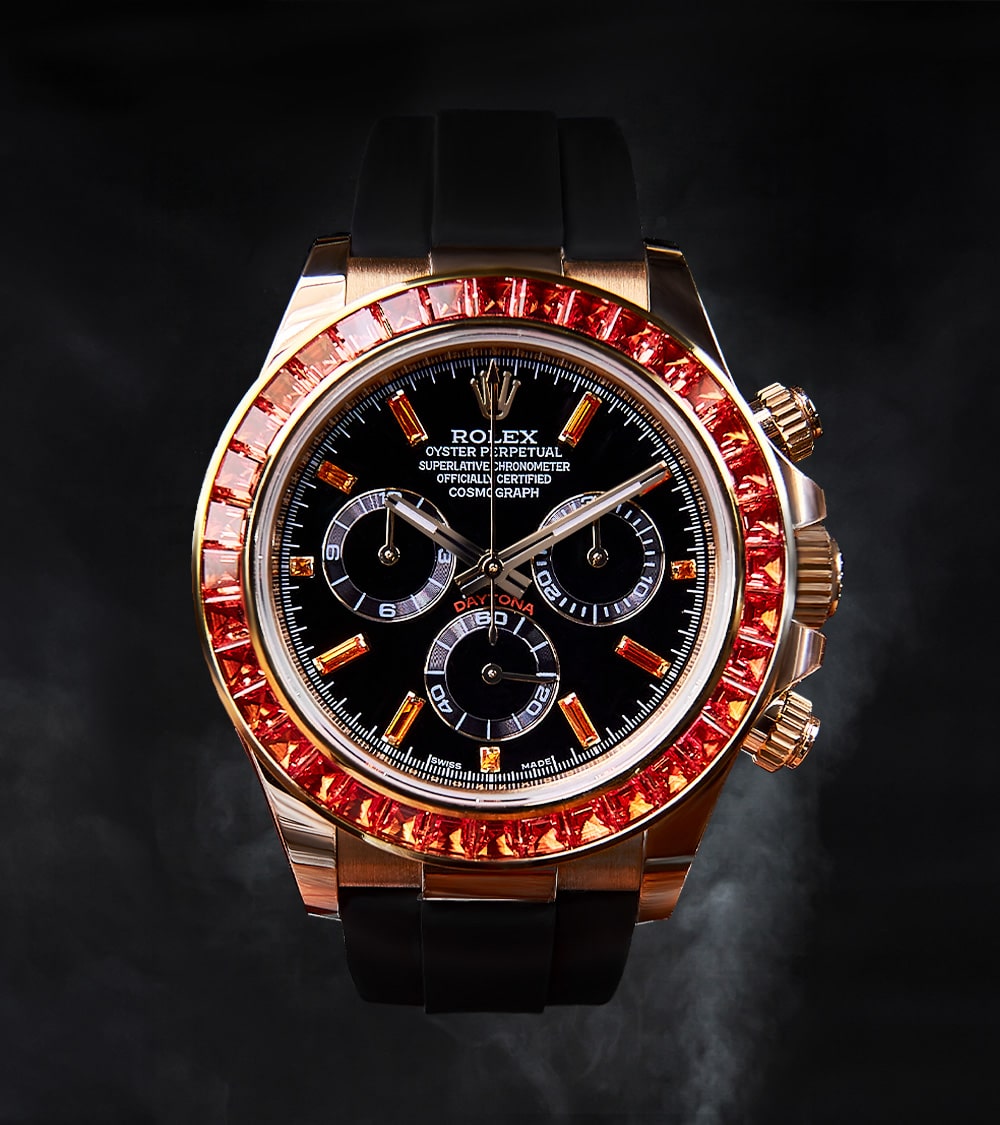 Rolex Cosmograph Daytona 40 mm Yellow Gold Custom Black Dial