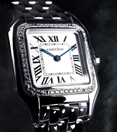Cartier Panthère Medium - Steel - Quartz Movement - Custom Diamond-Set