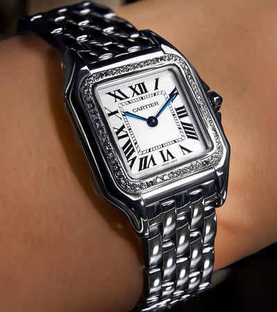 Cartier Panthère Medium - Steel - Quartz Movement - Custom Diamond-Set