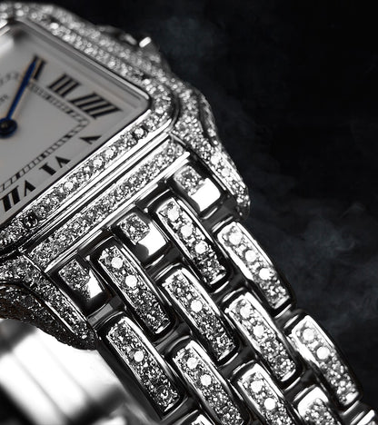 Cartier Panthère Medium - Steel - Quartz Movement - Custom Diamond-Set