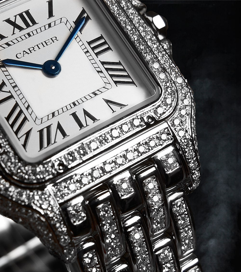 Cartier Panthère Medium - Steel - Quartz Movement - Custom Diamond-Set