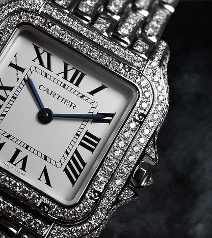 Cartier Panthère Medium - Steel - Quartz Movement - Custom Diamond-Set