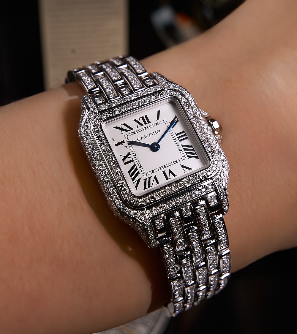 Cartier Panthère Medium - Steel - Quartz Movement - Custom Diamond-Set