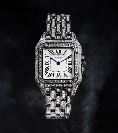 Cartier Panthère Small - Steel - Quartz Movement - Custom Diamond-Set