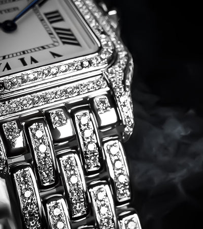 Cartier Panthère Small - Steel - Quartz Movement - Custom Diamond-Set