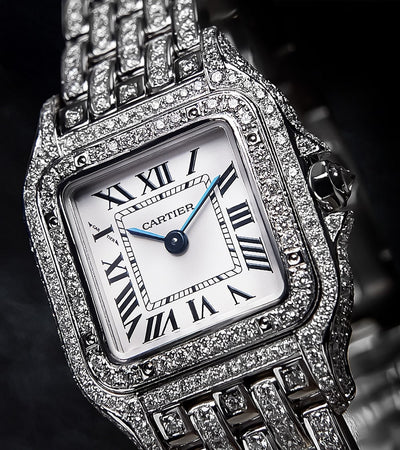 Cartier Panthère Small - Steel - Quartz Movement - Custom Diamond-Set