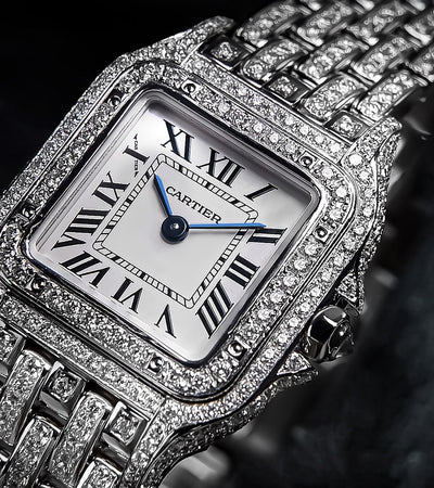 Cartier Panthère Small - Steel - Quartz Movement - Custom Diamond-Set