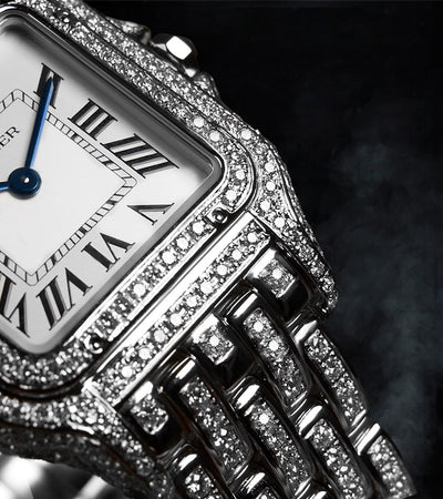 Cartier Panthère Small - Steel - Quartz Movement - Custom Diamond-Set