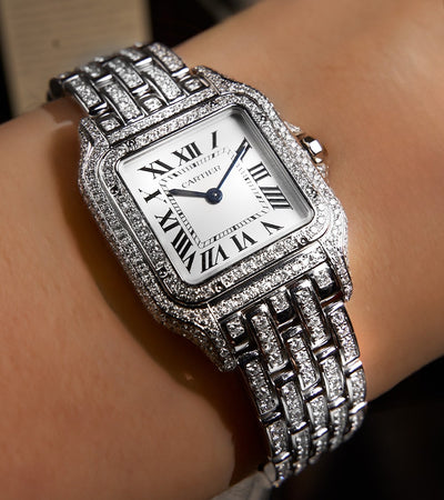 Cartier Panthère Small - Steel - Quartz Movement - Custom Diamond-Set