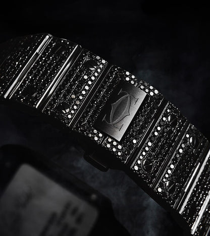 Image of a Cartier Santos Large set with Black Diamonds by Cagau