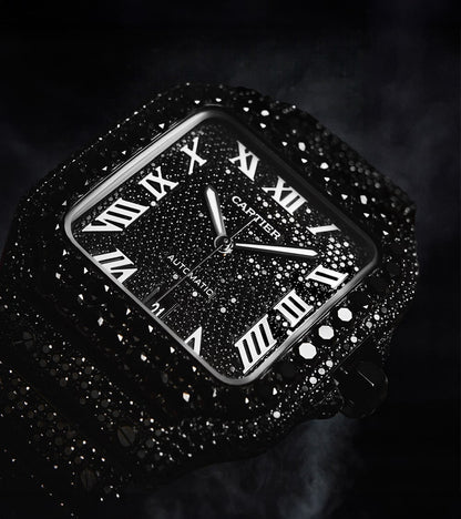 Image of a Cartier Santos Large set with Black Diamonds by Cagau