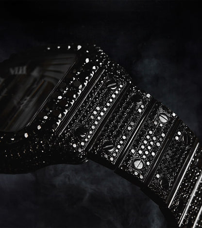 Image of a Cartier Santos Large set with Black Diamonds by Cagau