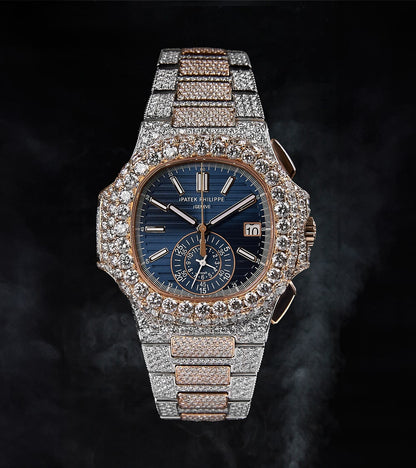 Patek Philippe Nautilus 40.5 mm - Stainless Steel & Rose Gold - Blue Dial