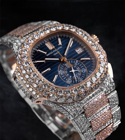 Patek Philippe Nautilus 40.5 mm - Stainless Steel & Rose Gold - Blue Dial