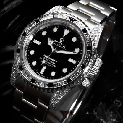 Rolex Submariner 41 mm - Oystersteel - Oyster - Custom Diamond-Set with 'Tuxedo' Bezel