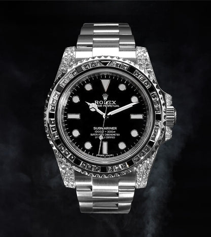 Rolex Submariner 41 mm - Oystersteel - Oyster - Custom Diamond-Set with 'Tuxedo' Bezel