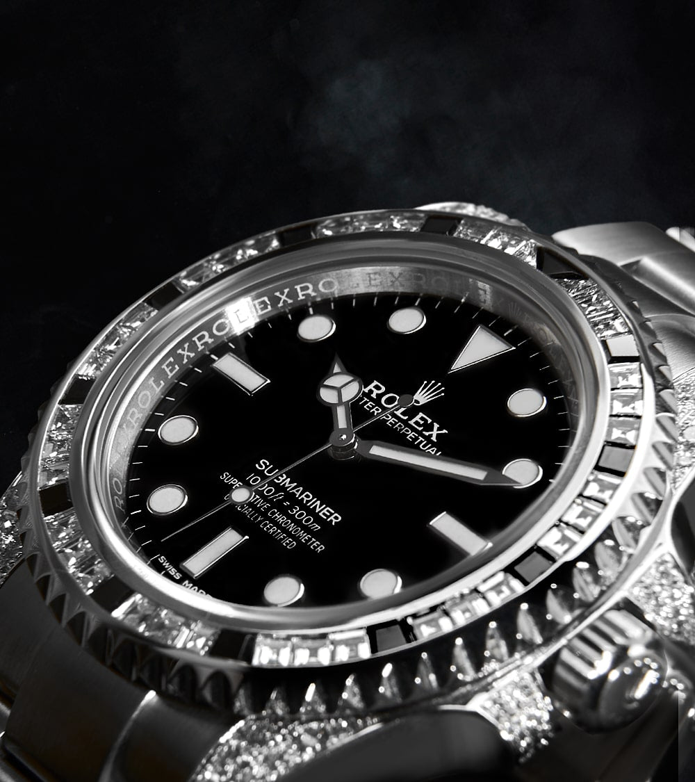 Rolex Submariner 41 mm - Oystersteel - Oyster - Custom Diamond-Set with 'Tuxedo' Bezel