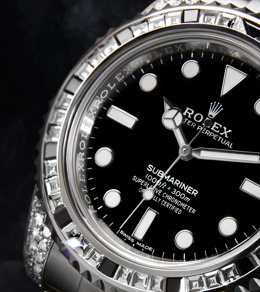 Rolex Submariner 41 mm - Oystersteel - Oyster - Custom Diamond-Set with 'Tuxedo' Bezel