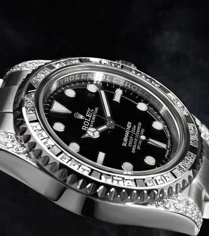 Rolex Submariner 41 mm - Oystersteel - Oyster - Custom Diamond-Set with 'Tuxedo' Bezel