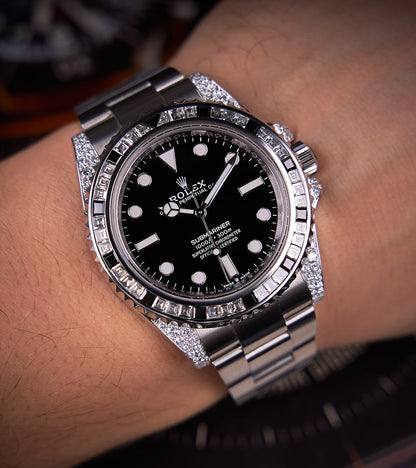 Rolex Submariner 41 mm - Oystersteel - Oyster - Custom Diamond-Set with 'Tuxedo' Bezel