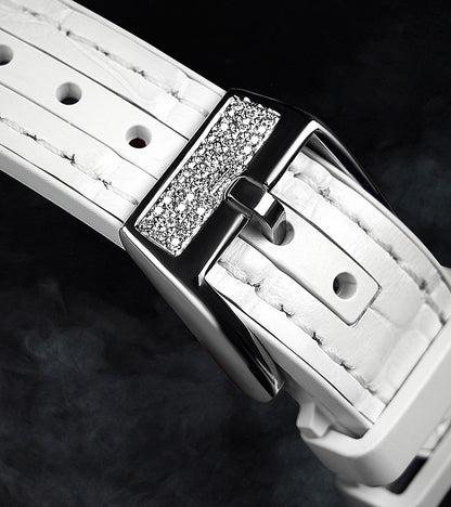 Franck Muller - Vanguard Lady 32 mm - White "Color Dreams" Dial - Custom Diamond-Set - White Strap