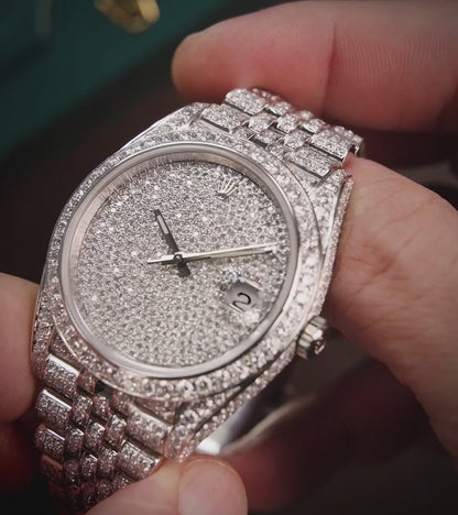 Rolex Datejust 41 - Oystersteel - Fully Custom-Diamond Set with Diamond "Covert" Dial - Jubilee