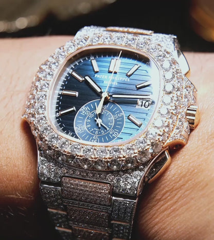 Patek Philippe Nautilus 40.5 mm - Stainless Steel & Rose Gold - Blue Dial