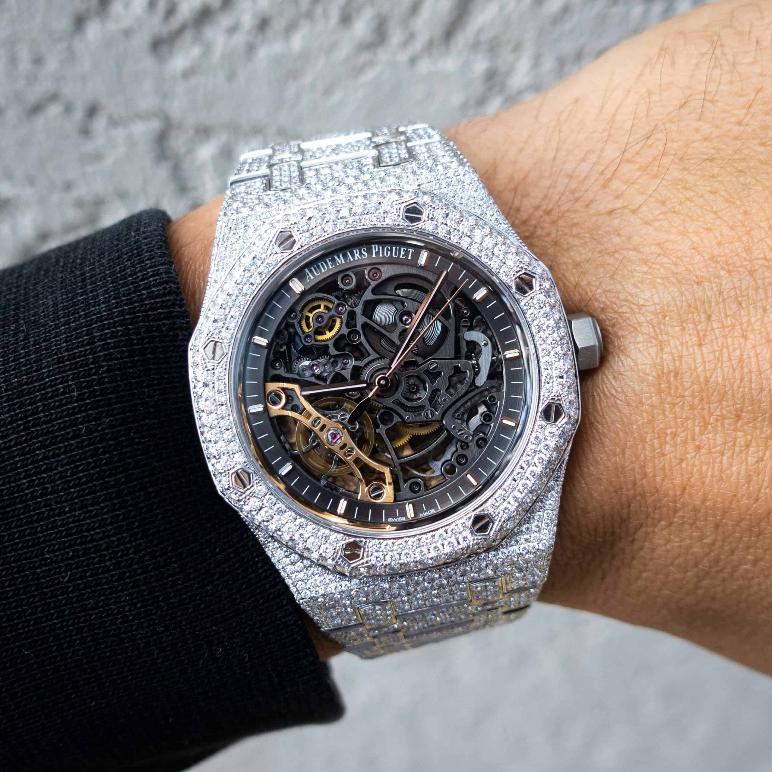 Round Audemars Piguet Skeleton Automatic Watch, For Personal Use