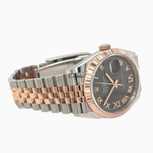126231-Rolex–Datejust-36–18ct-Everose-Gold-and-Oystersteel–Jubilee–Slate-Diamond-Set-Dial-1