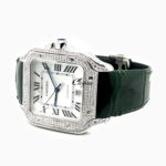 CT000034-Cartier–Santos-De-Cartier–Large-Model–Steel–Custom-Diamond-Set–Silvered-Dial-1