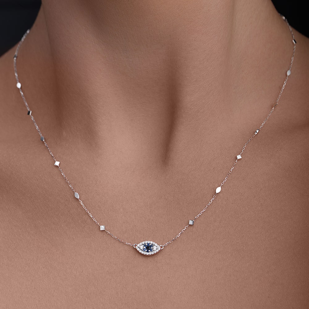 Raffi&Co.® 14K Rose Gold Diamond Evil Eye Necklace Pendant | Raffi Jewellers