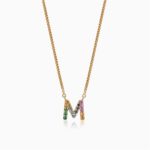 18k-gold-initial-necklace-colourful-gemstone