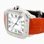 Cartier-Santos-De-Cartier-Large-Model-Steel-Custom-Diamond-Set-Silvered-Dial