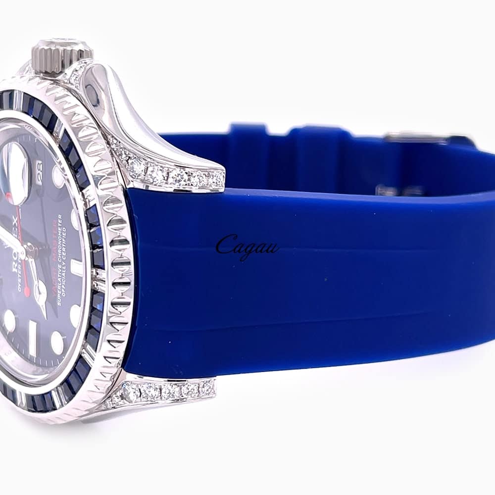 Integrated Rubber Strap For Yacht Master - Blue
