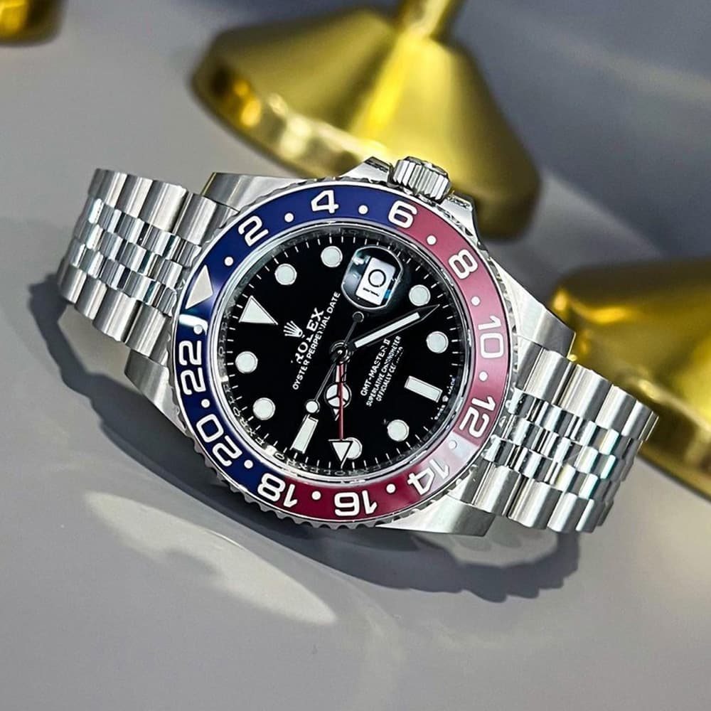 Rolex Men's GMT-Master II Jubilee Black Dial Watch