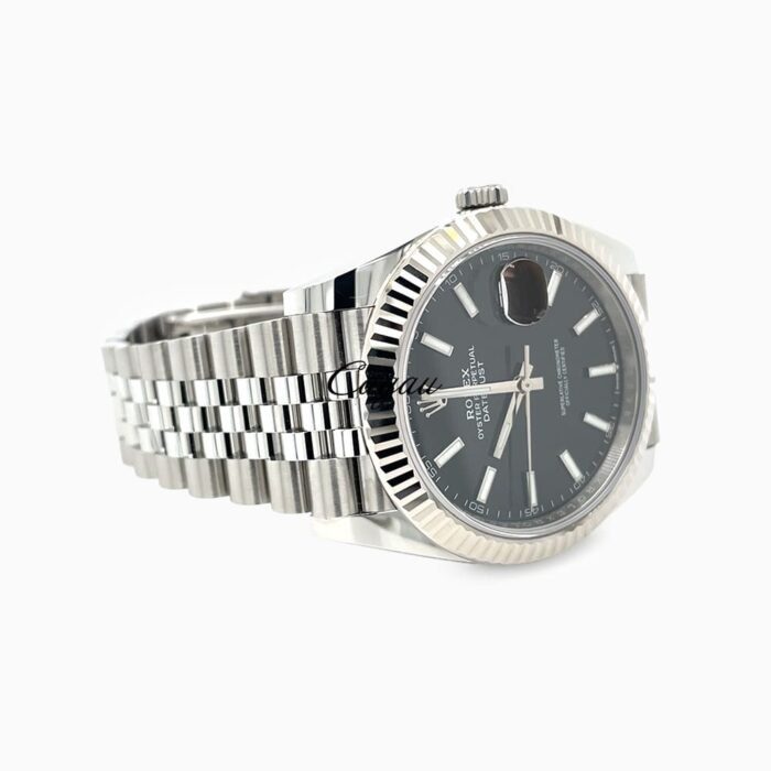 RX000154-Rolex–Datejust41–Oystersteel-White-Gold–Jubilee–Black-Dial-2