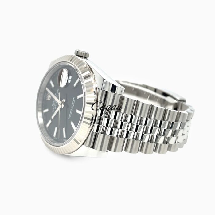 RX000154-Rolex–Datejust41–Oystersteel-White-Gold–Jubilee–Black-Dial-3