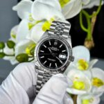 Rolex–Datejust41–Oystersteel-White-Gold–Jubilee–Black-Dial-5