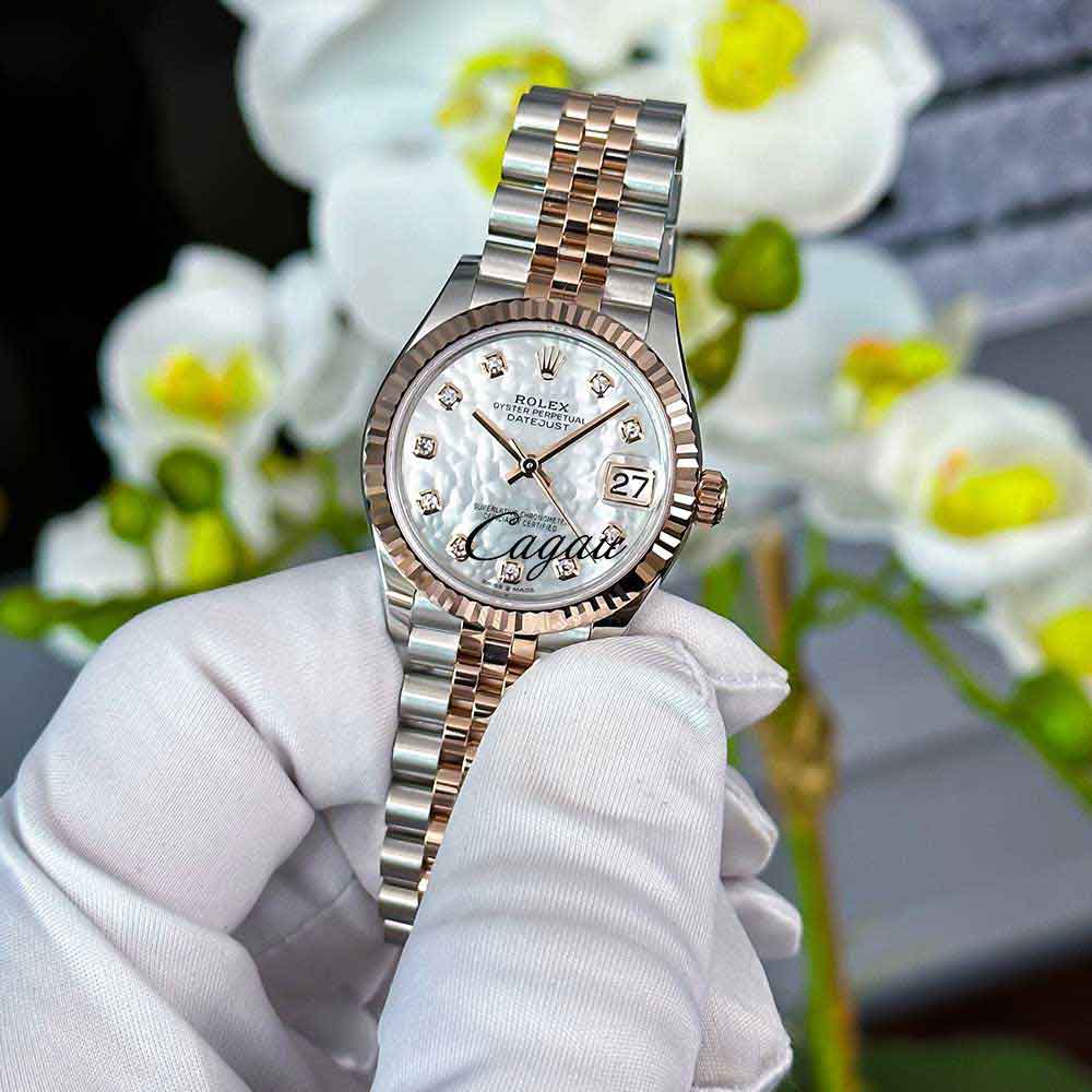 rose gold rolex with diamonds